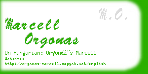 marcell orgonas business card